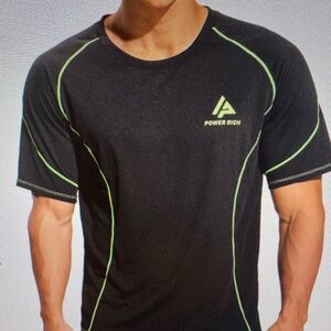 Men's Power Rich Men’s Workout Shirt Dri-Fit Short Sleeve Athletic Shirt.